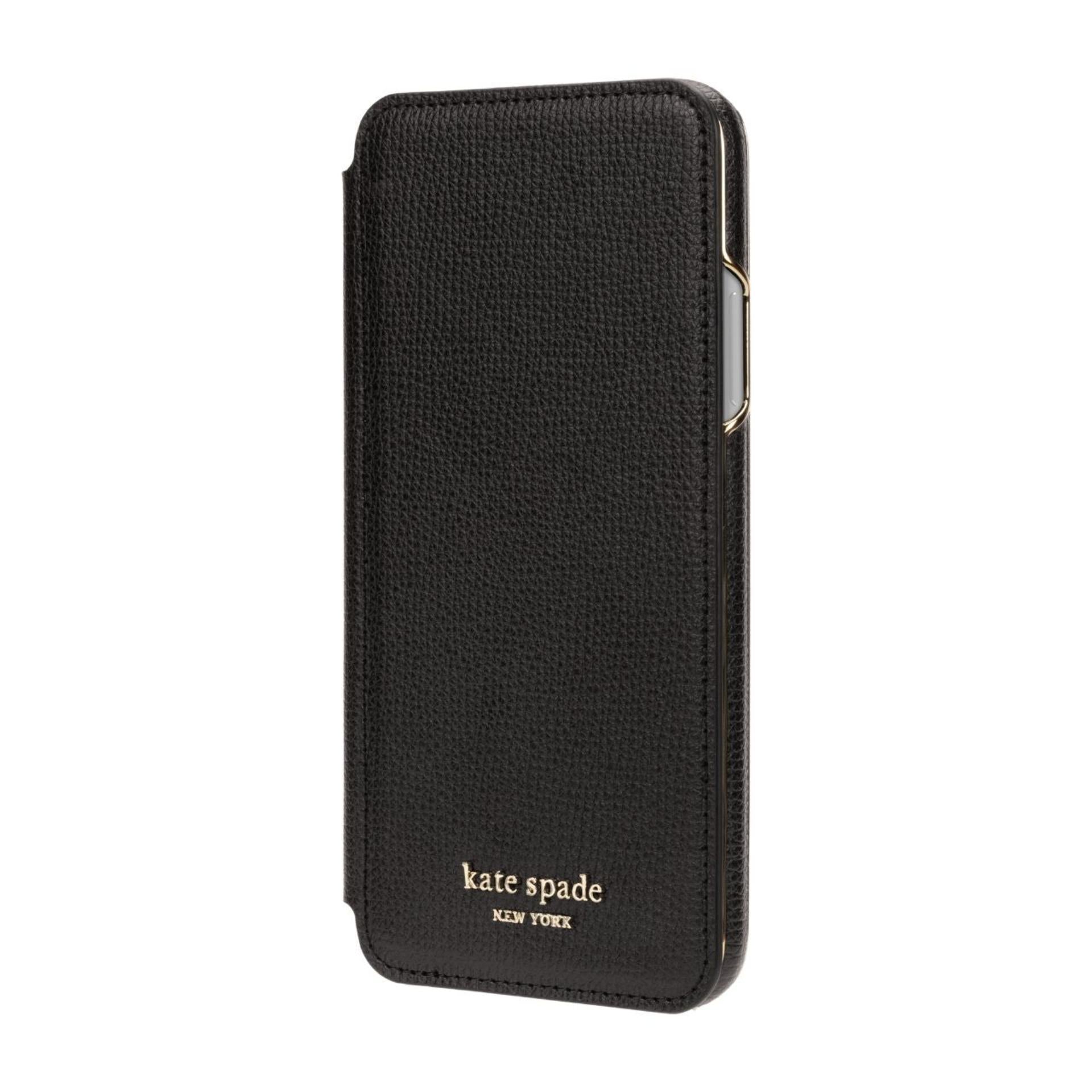 Kate Spade New York Phone Case iPhone 11 Folio Black PU